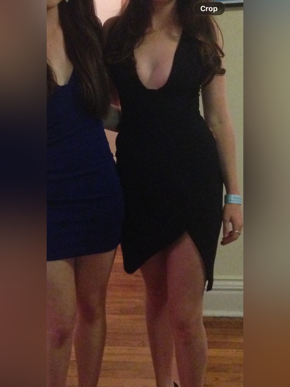 Stylestalker Black Deep V High-Low Bodycon Dress